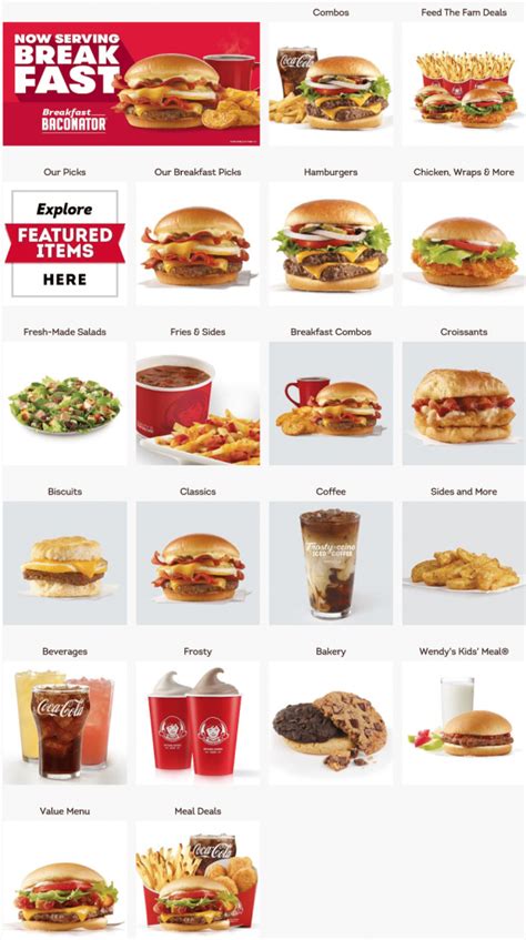 Wendys Menu And Prices .